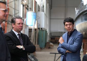 Landrat Patrick Puhlmann und Staatssekretär Dr. Sebastian Putz &copy; Sinah Wiesner