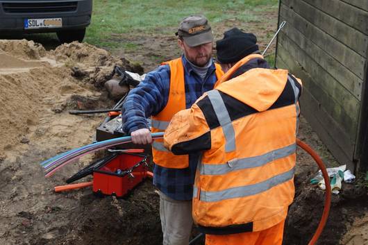 Verlegung von Glasfaser im Landkreis Stendal