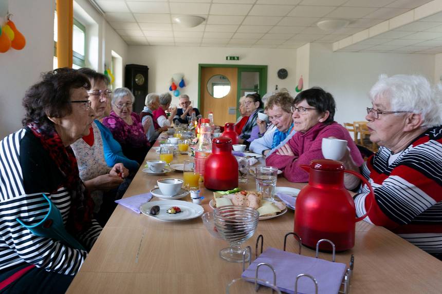 Austausch beim Begegnungsfrühstück. ©Landkreis Stendal begegnungsfr hst ck