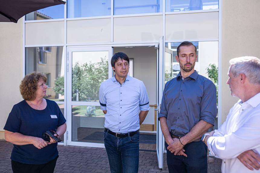 Kerstin Jurczyk (links) und Sven Theilemann (von rechts) im Gespräch mit Bastian Sieler und Patrick Puhlmann. ©Stefan Rühling pressefoto