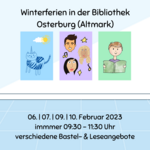 Titelbild Bibliothek Osterburg Winterferien Angebote 2023 ©Jana Henning