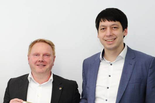 Starten mit der Wasserkonferenz die nächste Zusammenarbeit der Altmarkkreise: Steve Kanitz (links) und Patrick Puhlmann. © Stefan Rühling img 1602